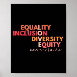 Equality Inclusion Diversity Equity Love Never Fai Poster