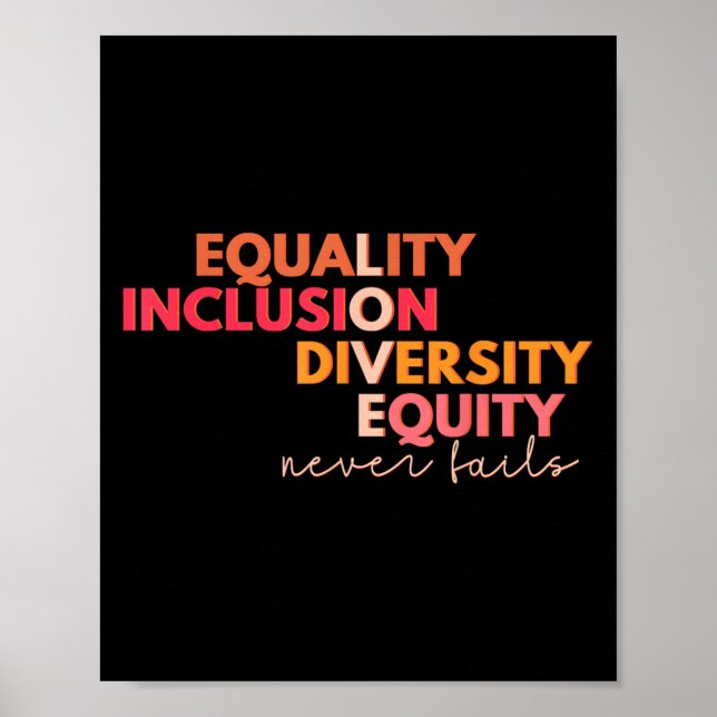 Equality Inclusion Diversity Equity Love Never Fai Poster (Front)