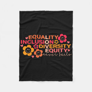 Equality Inclusion Diversity Equity Puzzle Autism  Fleece Blanket