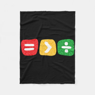 Equality Is Greater Than Division Black History Ju Fleece Blanket