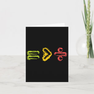 Equality Is Greater Than Division Human Rights Card