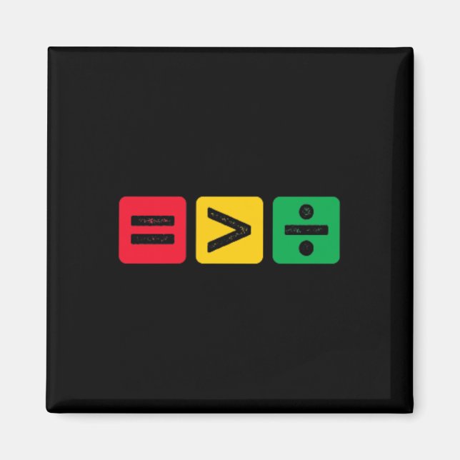 Equality Is Greater Than Division Juneteenth 1865  Magnet (Front)