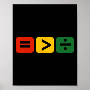 Equality Is Greater Than Division Juneteenth Poster