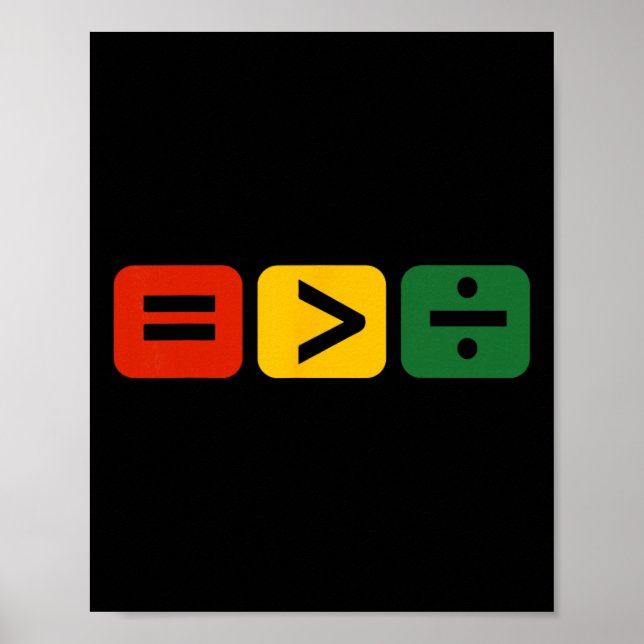 Equality Is Greater Than Division Juneteenth  Poster (Front)