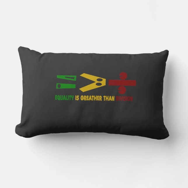 equality is greater than division lumbar cushion (Front)