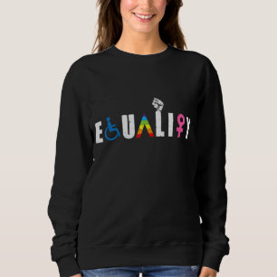Equality Lgbt Q Gay Pride Flag Proud Ally Rainbow Sweatshirt