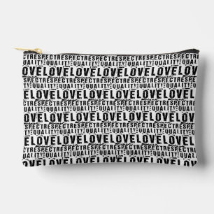 Equality Love and Respect Pride Month Accessory Pouch