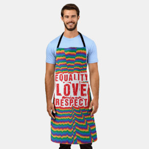 Equality Love and Respect Pride Month Apron