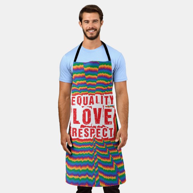 Equality Love and Respect Pride Month Apron (Worn)