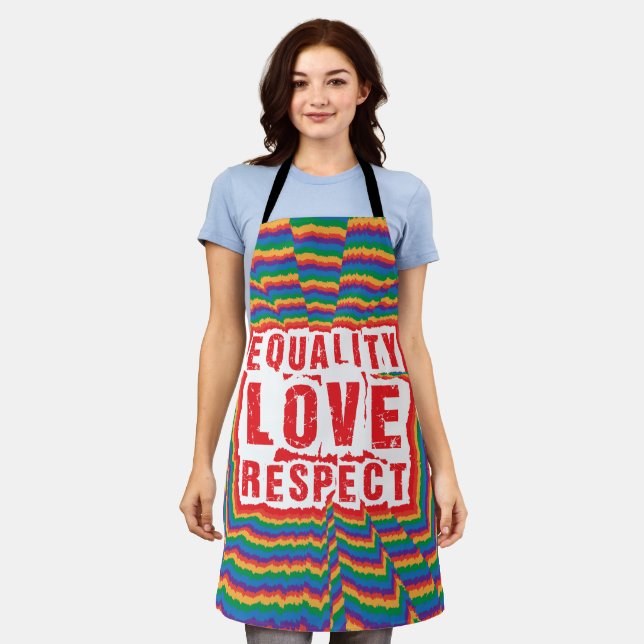 Equality Love and Respect Pride Month Apron (Worn)