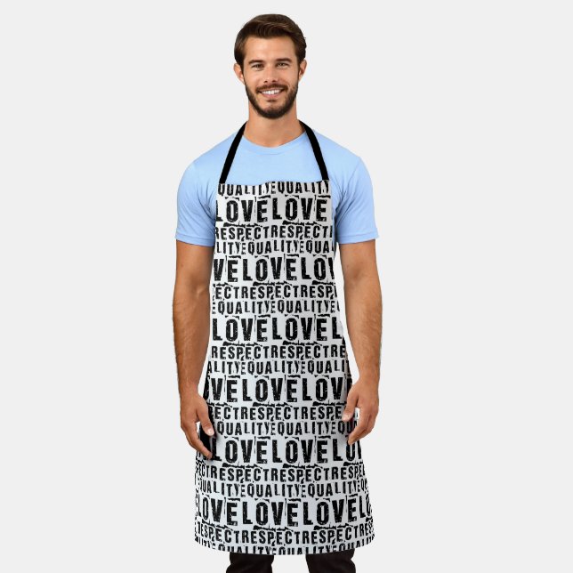Equality Love and Respect Pride Month Apron (Worn)
