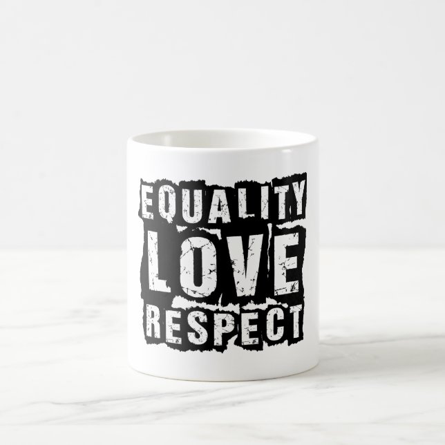 Equality Love and Respect Pride Month Coffee Mug (Center)