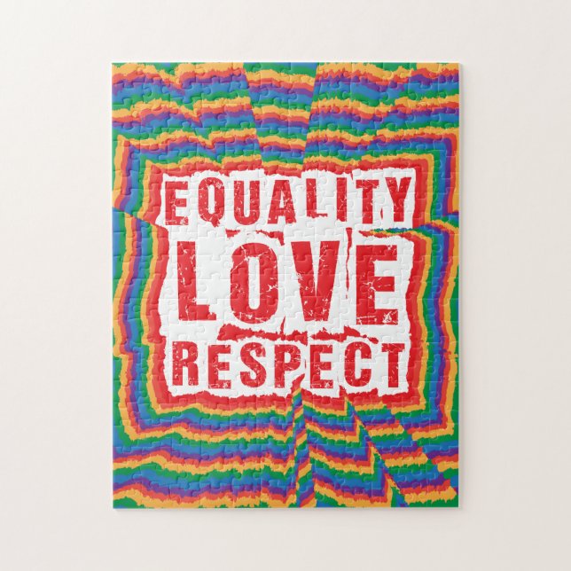 Equality Love and Respect Pride Month Jigsaw Puzzle (Vertical)