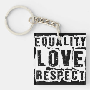 Equality Love and Respect Pride Month Key Ring