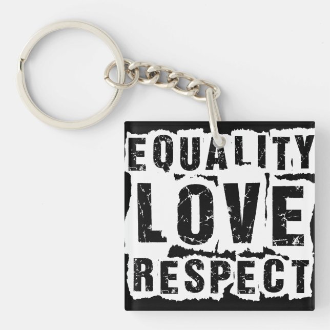 Equality Love and Respect Pride Month Key Ring (Front)