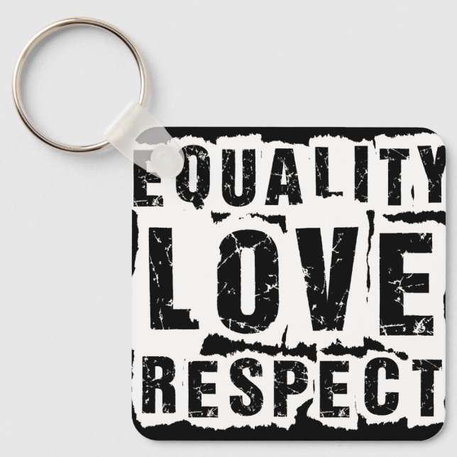 Equality Love and Respect Pride Month Key Ring (Front)