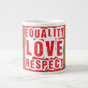 Equality Love and Respect Pride Month Large Coffee Mug