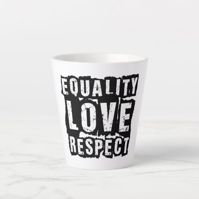 Equality Love and Respect Pride Month Latte Mug (Front)