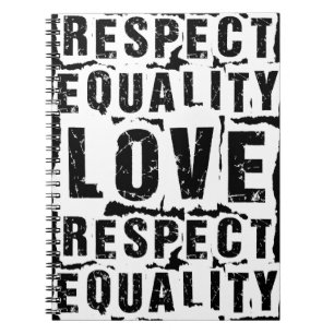 Equality Love and Respect Pride Month Notebook