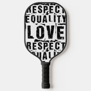 Equality Love and Respect Pride Month Pickleball Paddle