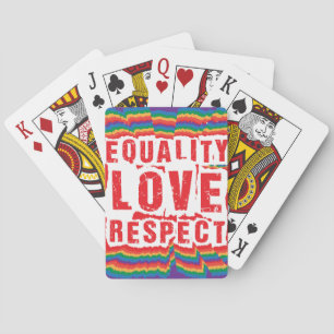 Equality Love and Respect Pride Month Playing Cards