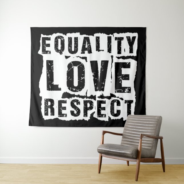 Equality Love and Respect Pride Month Tapestry (In Situ (Horizontal))