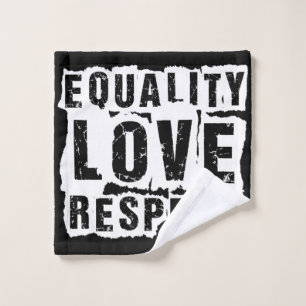 Equality Love and Respect Pride Month Wash Cloth