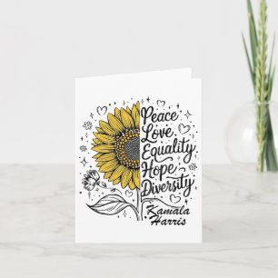 Equality Love Hope Diversity Kamala Harris Card