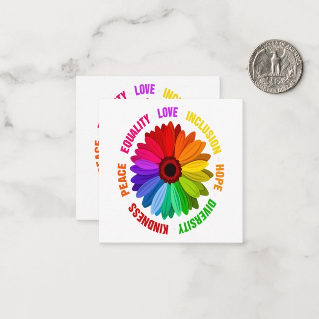 Equality Love Inclusion Hope Diversity Kindness Card (Front/Back In Situ)