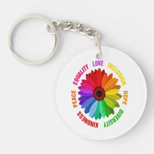 Equality Love Inclusion Hope Diversity Kindness Key Ring