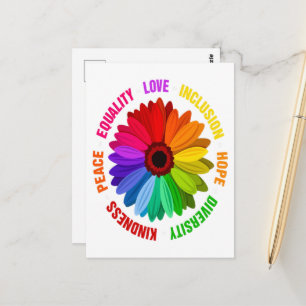 Equality Love Inclusion Hope Diversity Kindness Postcard