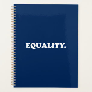 Equality navy blue modern typography minimalist planner