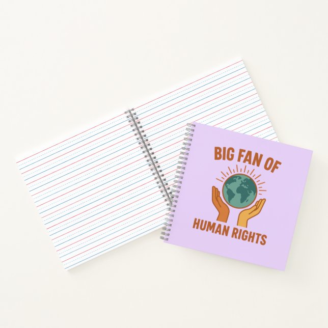 Equality Notes – Big Fan of Human Rights Notebook (Inside)