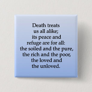 Equality of Death 15 Cm Square Badge