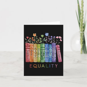 Equality Peace Love Kindness Read Book Lgbt Gay Pr Card