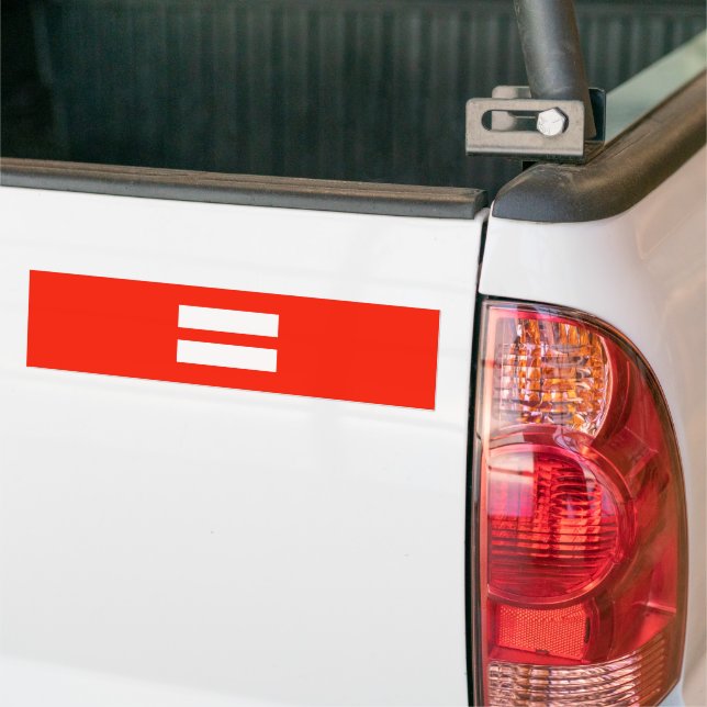 Equality Pride Flag Bumper Sticker (On Truck)