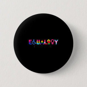 Equality Pride Rainbow Lgbtq Feminist Disability S 6 Cm Round Badge