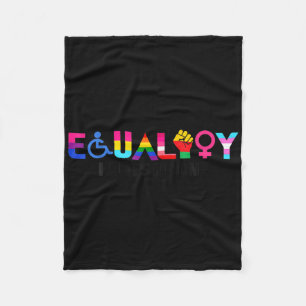 Equality Pride Rainbow Lgbtq Feminist Disability S Fleece Blanket
