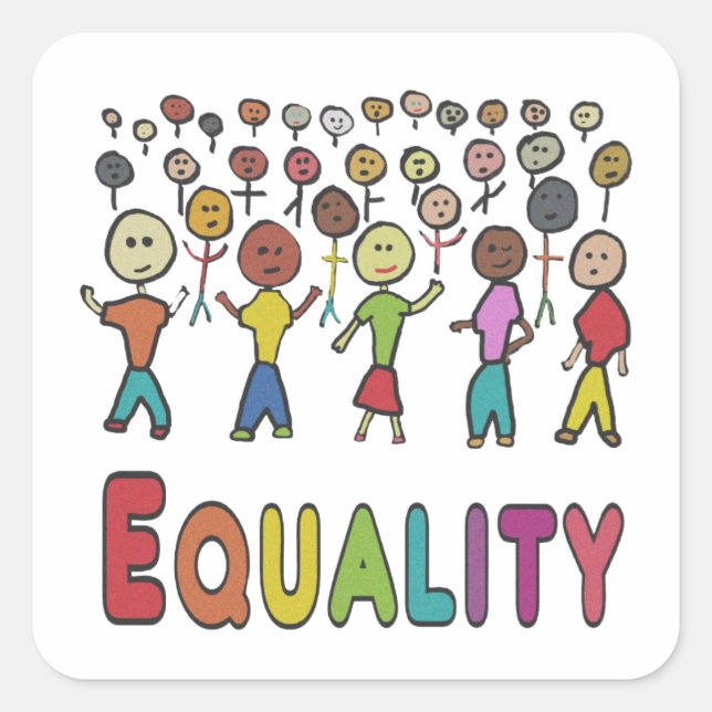 Equality Square Sticker (Front)