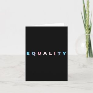 Equality Subtle Trans Pride Flag Transgender Right Card