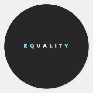 Equality Subtle Trans Pride Flag Transgender Right Classic Round Sticker