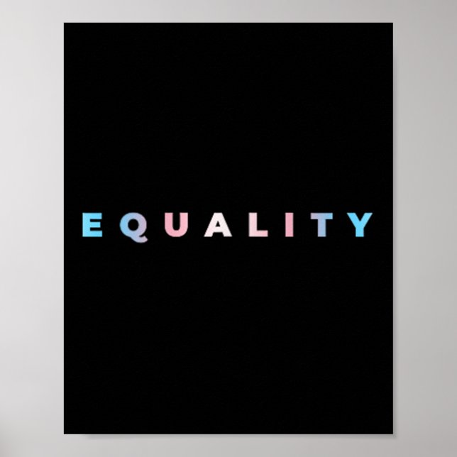 Equality Subtle Trans Pride Flag Transgender Right Poster (Front)