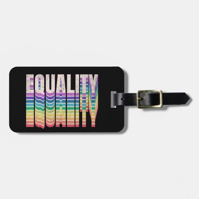 Equality text design luggage tag (Front Horizontal)