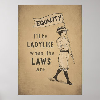 Equality Vintage Poster | Suffragette Feminism