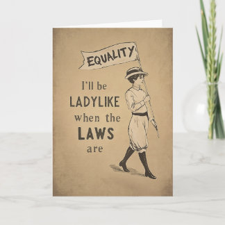 Equality Vintage Poster | Suffragette Feminism Card