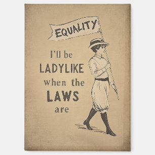 Equality Vintage Poster   Suffragette Feminism Magnet