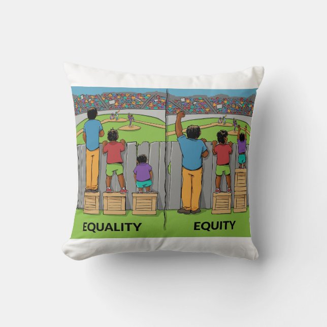 Equality vs Equity – Inspiring Social Justice  Cushion (Front)