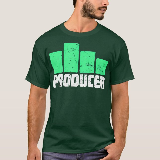 Equalizer Bars  Distressed Music Producer T-Shirt (Front)