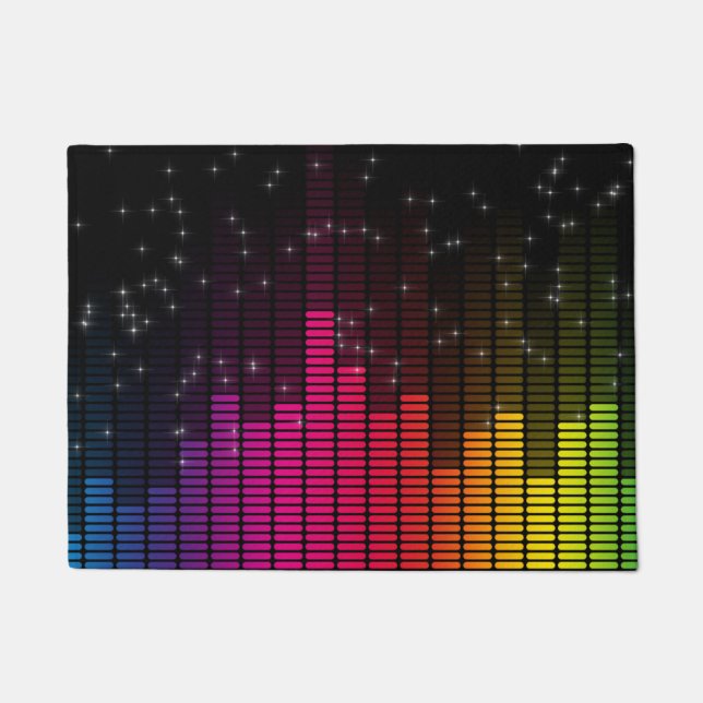 Equalizer Disco Lights Music Volume Doormat (Front)