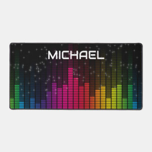 Equalizer Disco Lights Music Volume Personalised Desk Mat